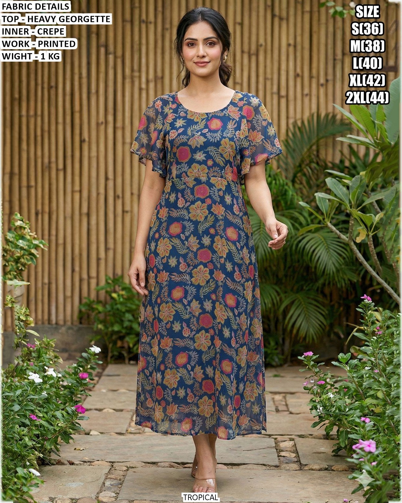 Breezy Heavy Georgette Printed Maxi Dress