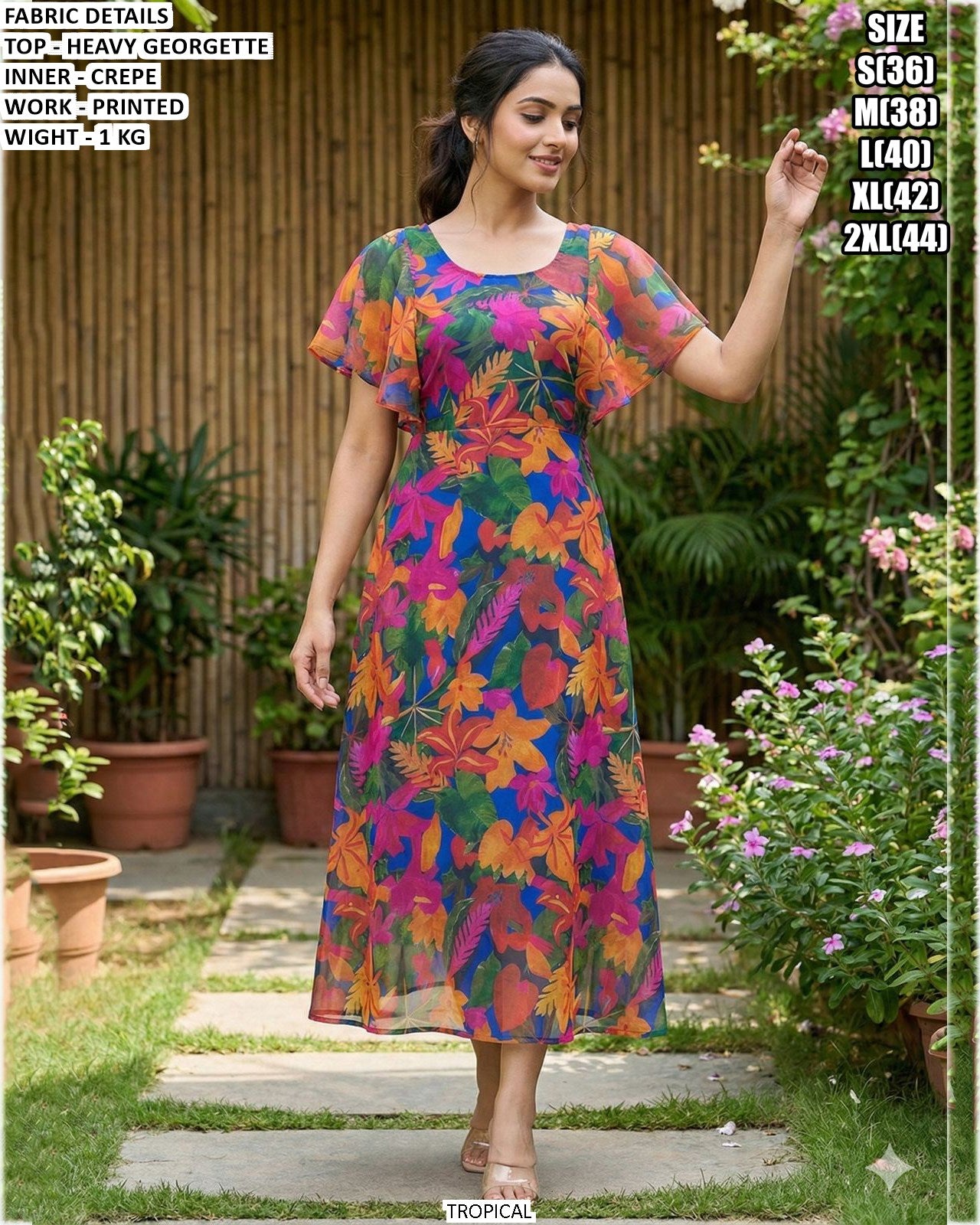 Breezy Heavy Georgette Printed Maxi Dress