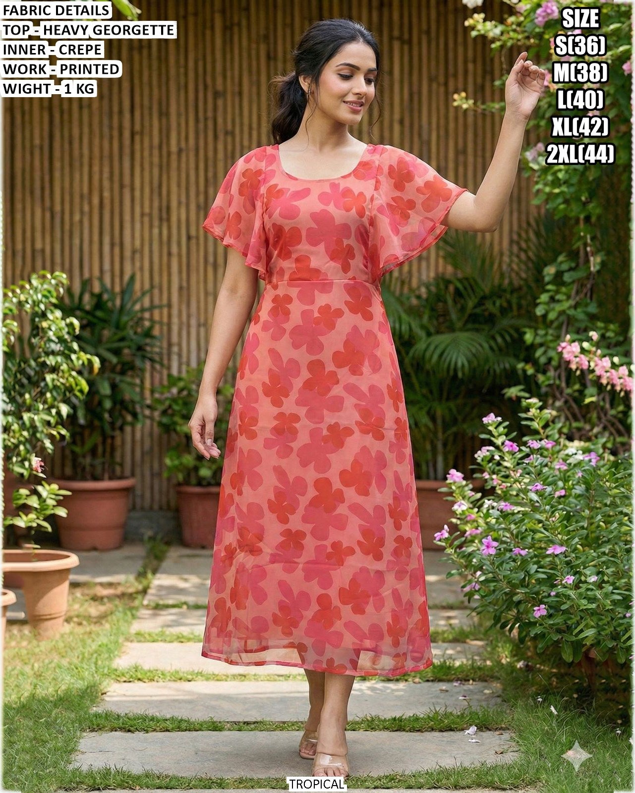 Breezy Heavy Georgette Printed Maxi Dress