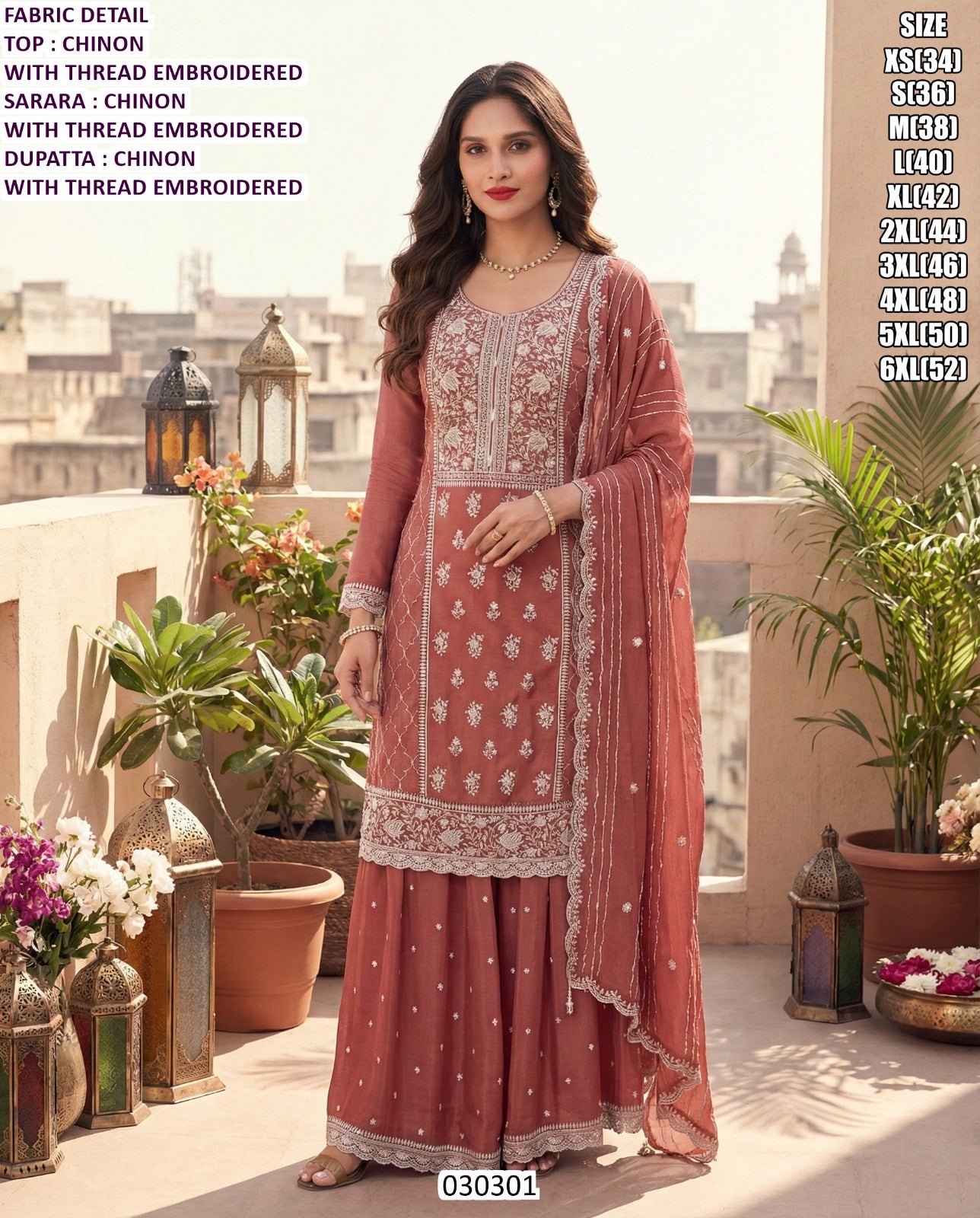 Chinnon Embroidered Sharara Set