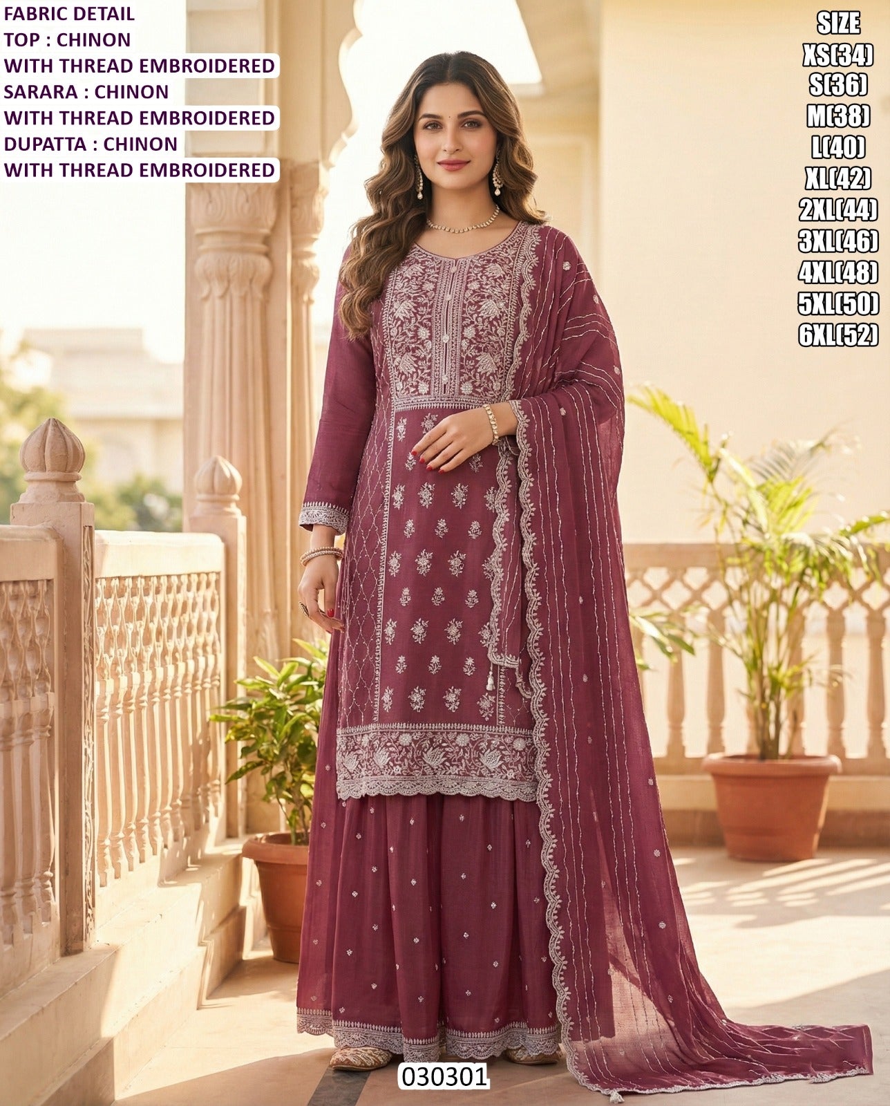 Chinnon Embroidered Sharara Set