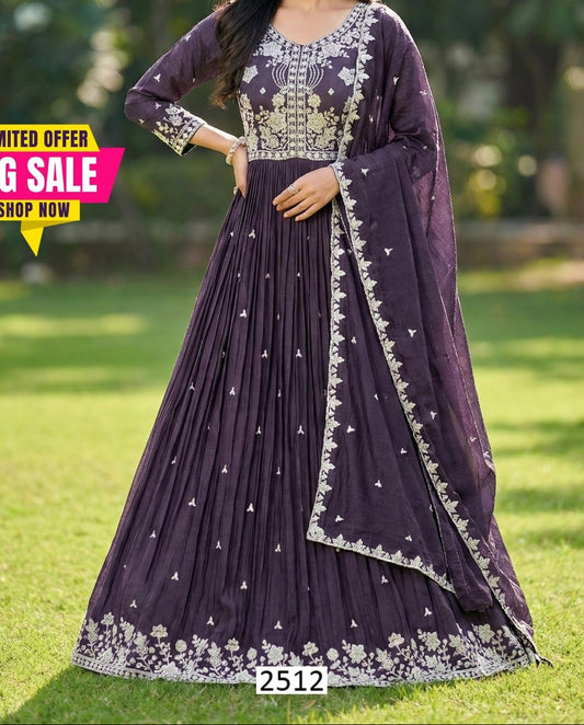 Pure Chinon Gown Set