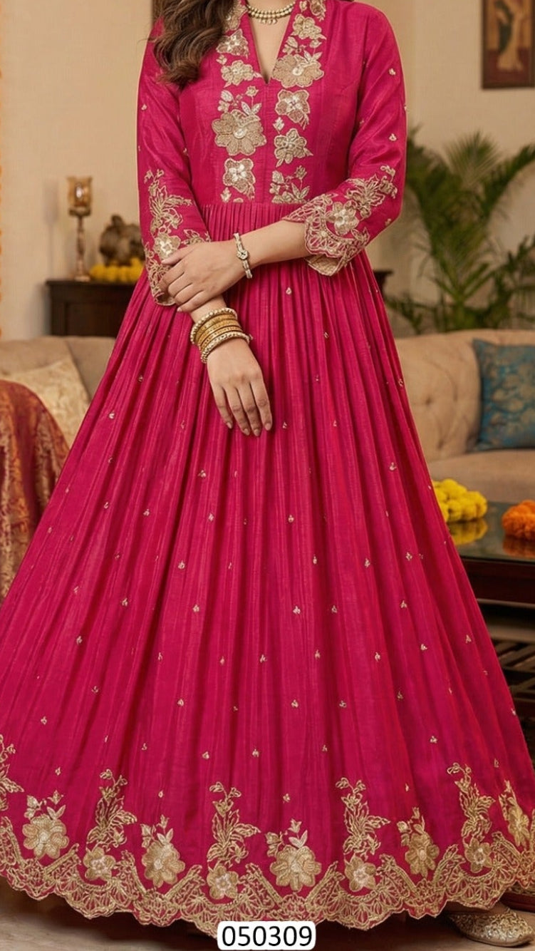 Pure Chinon Gown Set