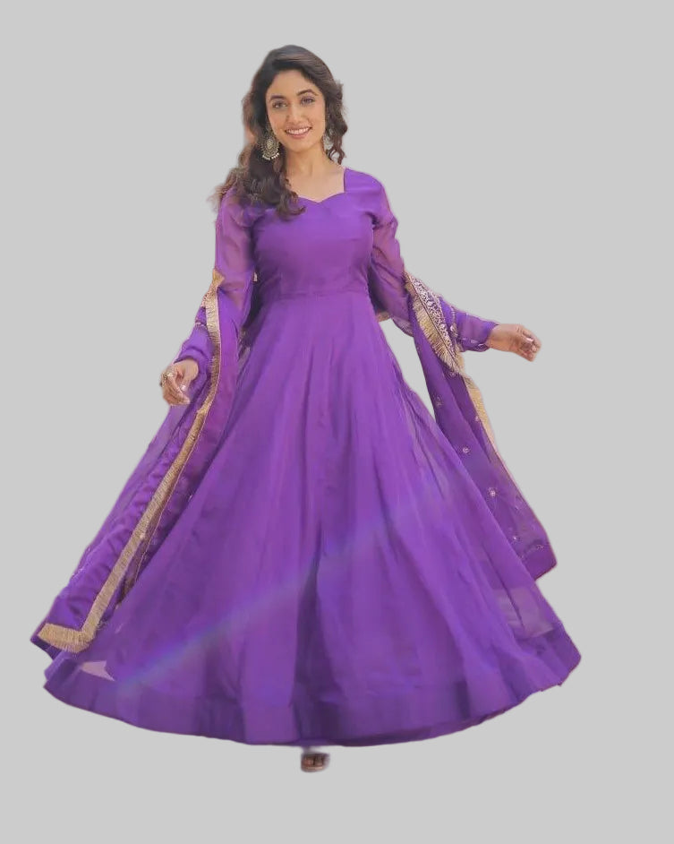 Anarkali-style salwar suit