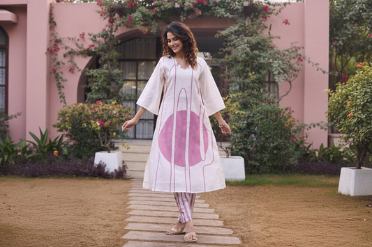 2 piece Straight Kurta sets Mul Cotton