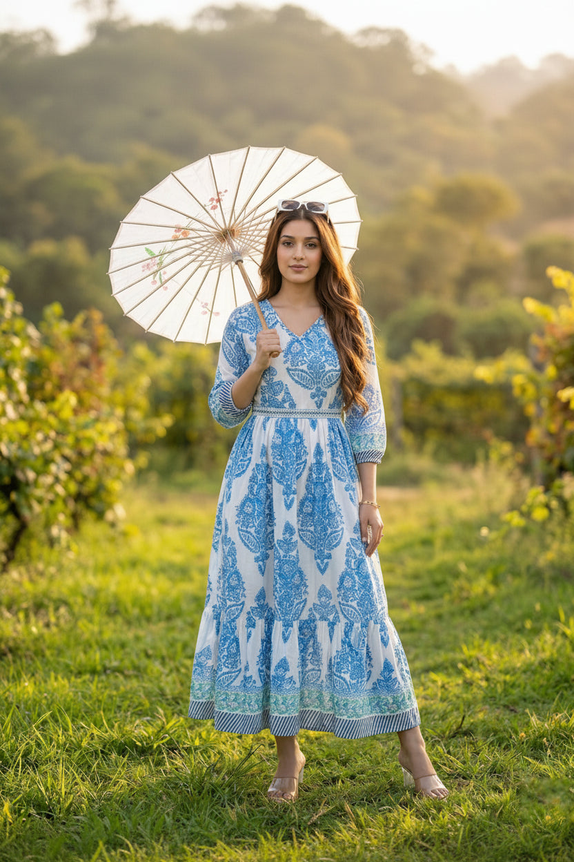 Cotton with this floral maxi collection