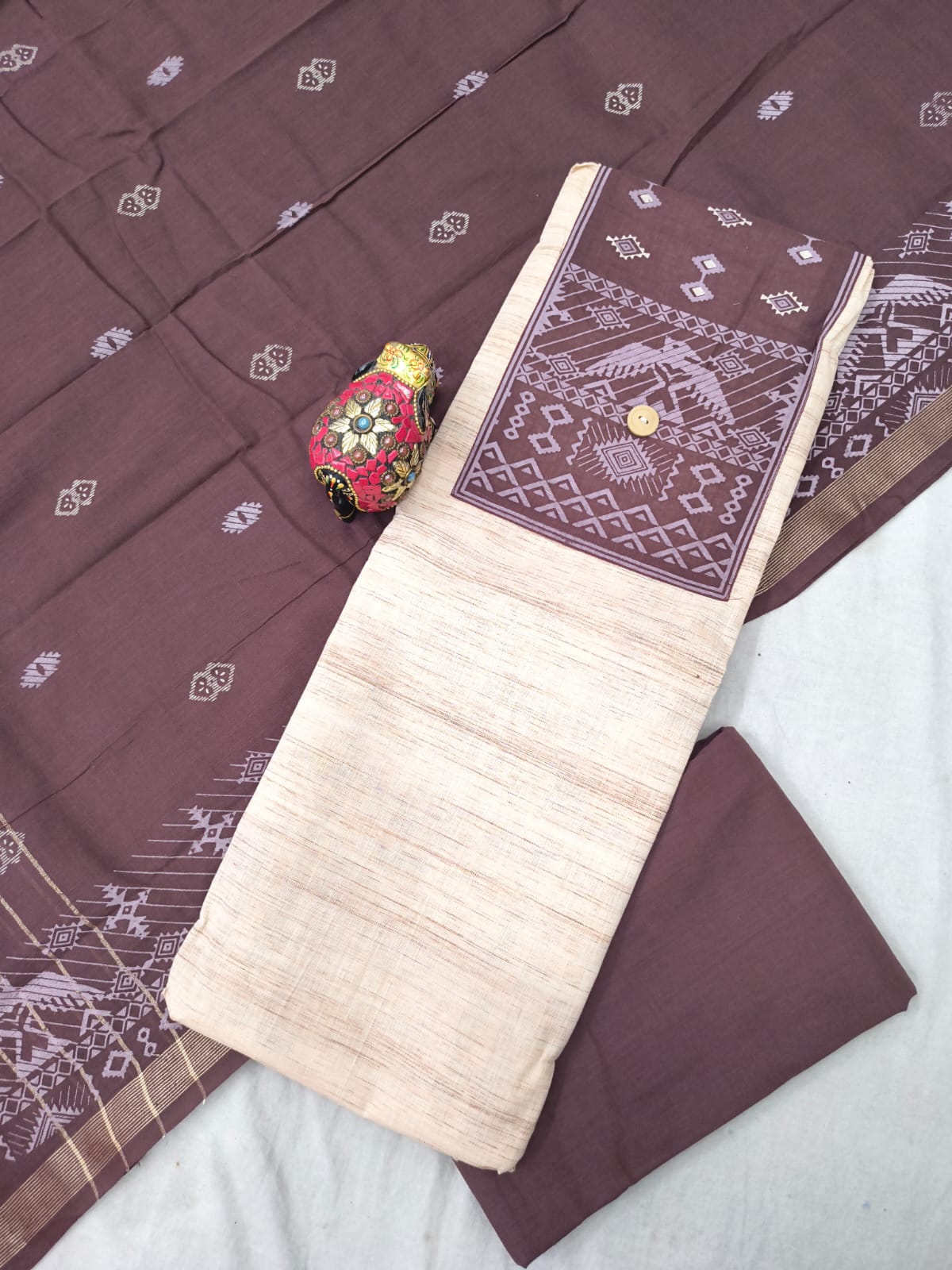 Mangalagiri cotton dress materials with print collection