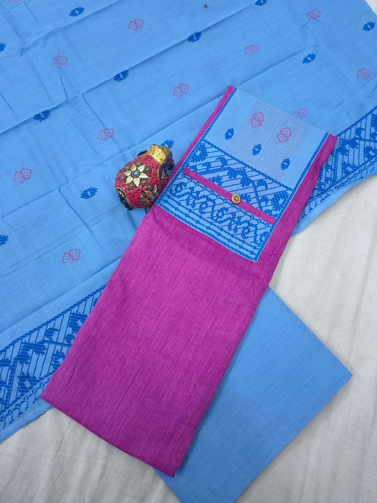 Mangalagiri cotton dress materials with print collection