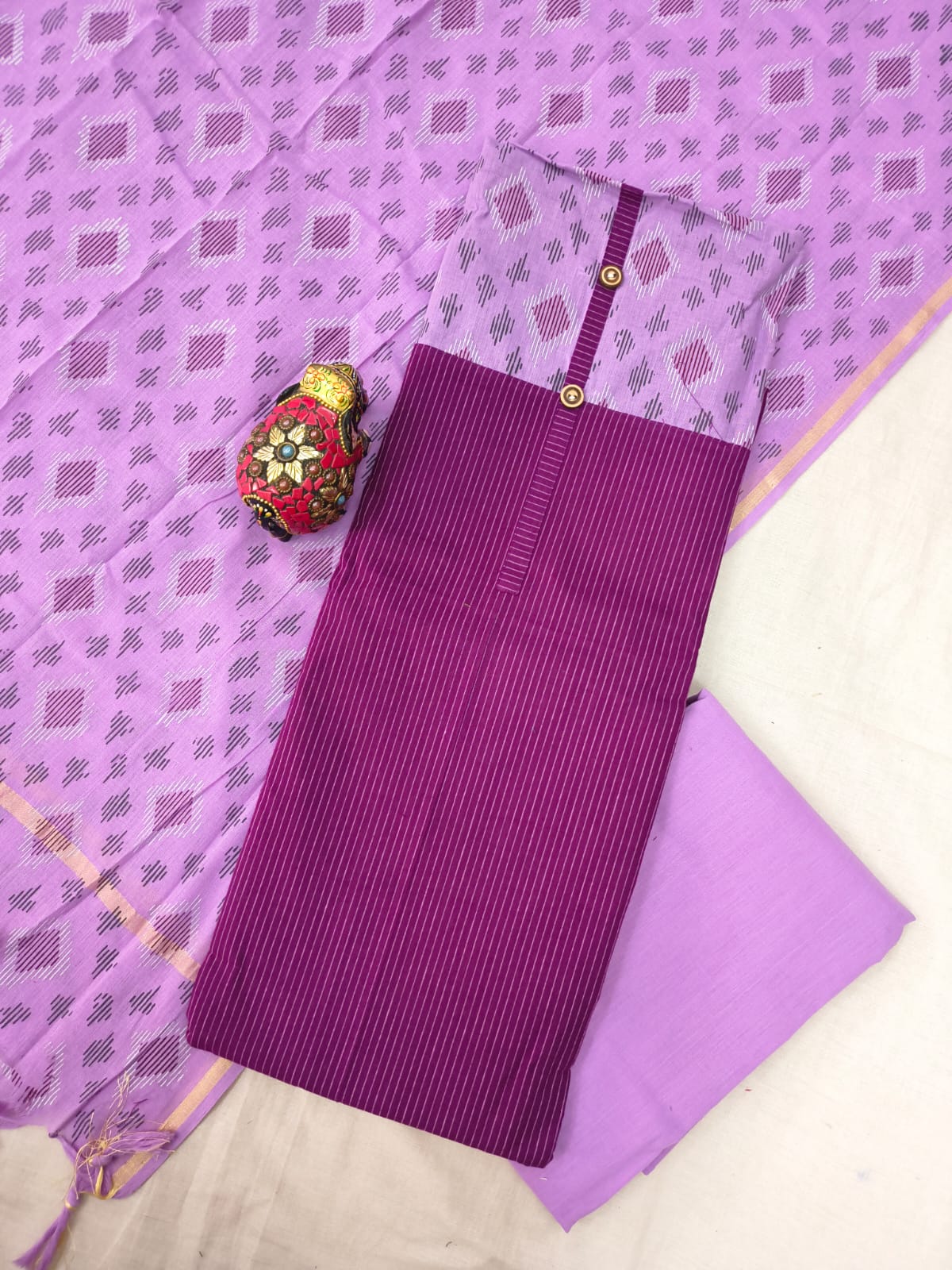 Mangalagiri cotton dress materials with print collection