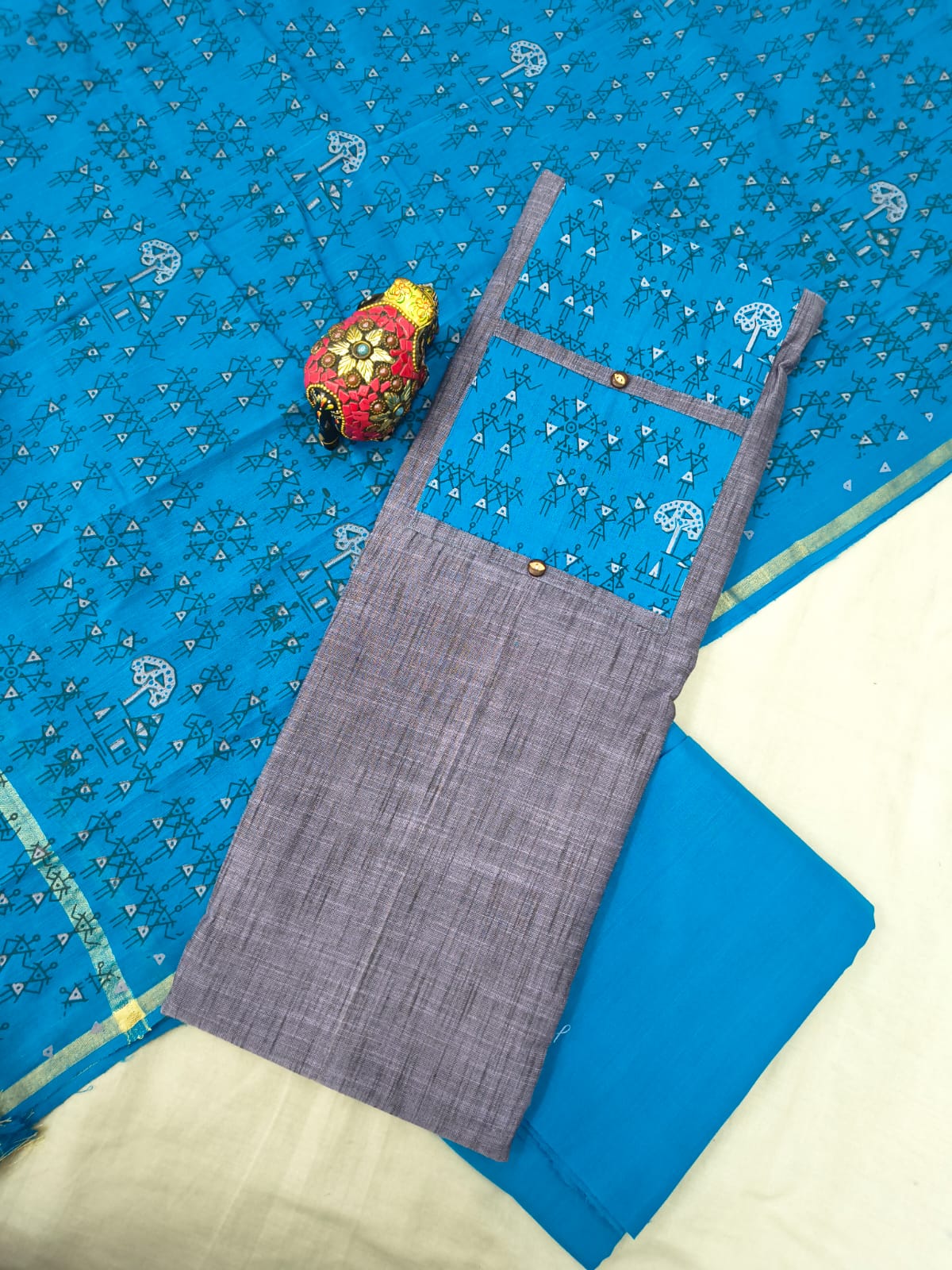 Mangalagiri cotton dress materials with print collection