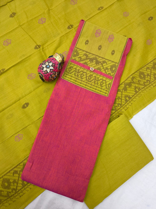 Mangalagiri cotton dress materials with print collection