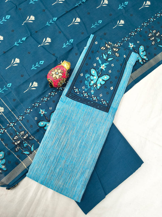 Mangalagiri cotton dress materials with print collection