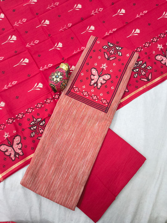 Mangalagiri cotton dress materials with print collection